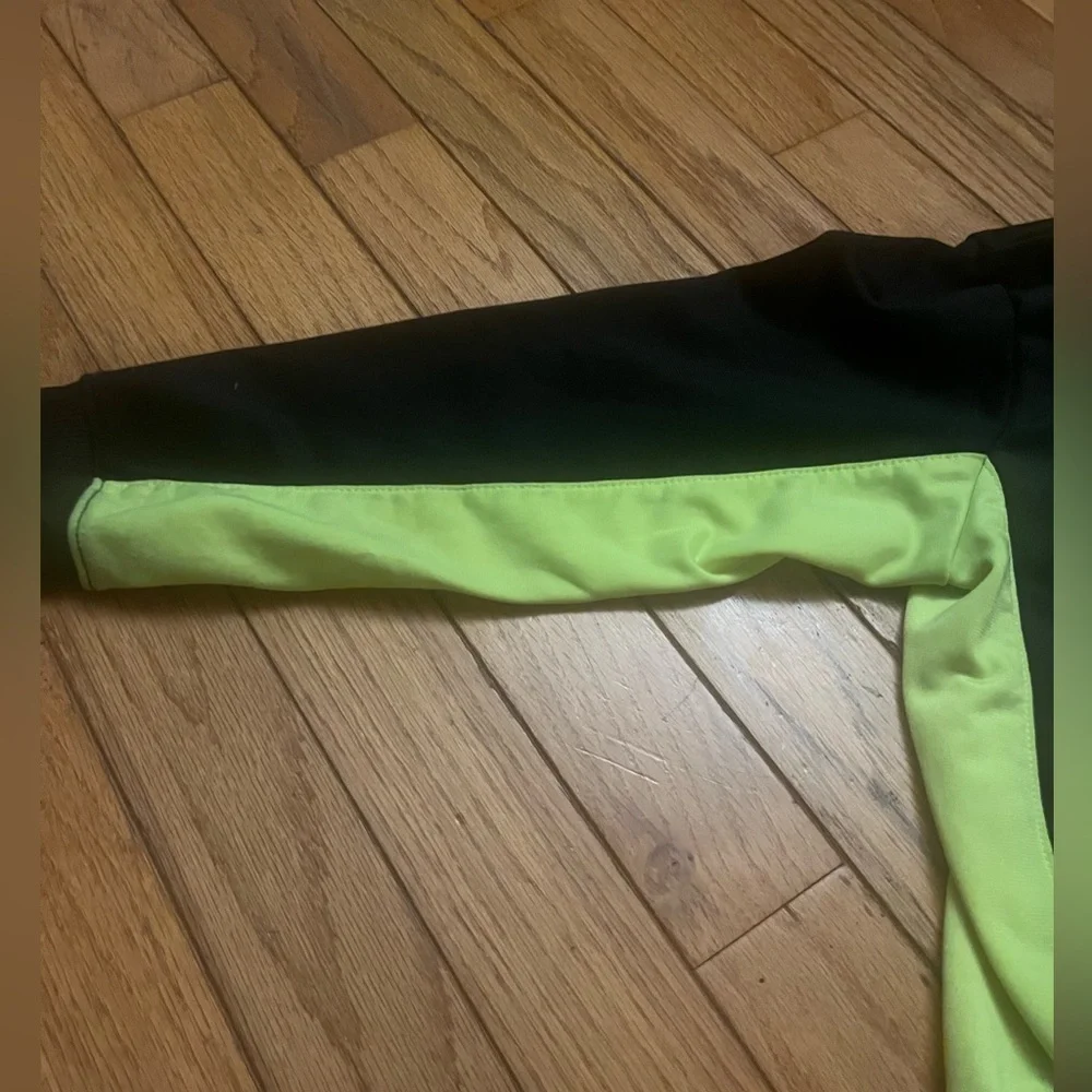 Nike Kids' Black & Neon Yellow-Green Full-Zip Track Jacket Sweatshirt Boys Sz 4
